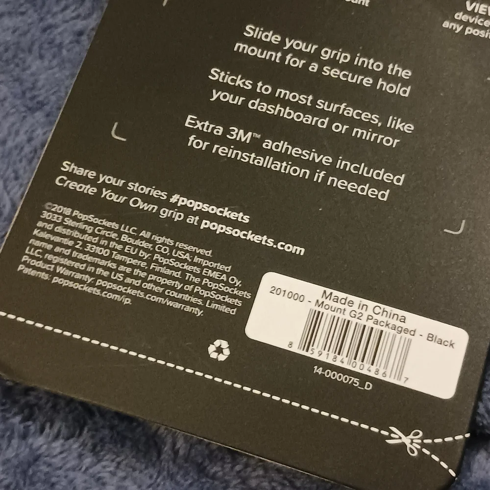 NWT!! POPSOCKETS Black Phone Mount
